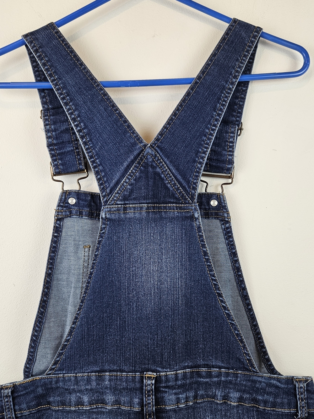 Blue Spice Dark Wash Denim Short Overalls Blue Size 7 - Picture 6 of 14